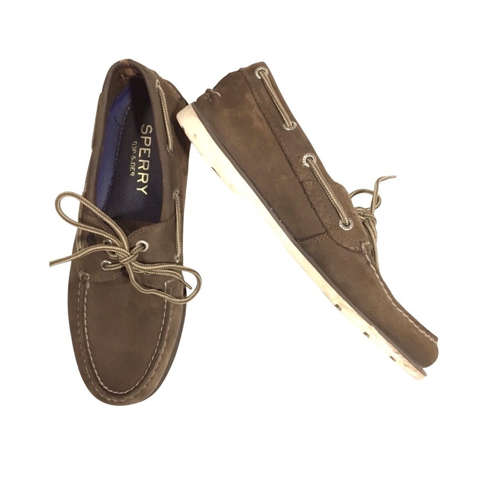 Sperry STS12000 Leather‎ Boat Shoes 7M Brown